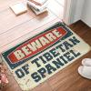 Dsoluuing Outdoor Rug Doormat Beware of Tibetan Spaniel Rug Summer Welcome Mat Door Mat Outdoor Entrance (Size : 40X60CM) view 1