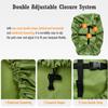 sheelokhwui Waterproof Backpack Rain Cover, Heavy-Duty Nylon Pack Cover with Upgraded Double Adjustable Closure System and a Carry Pouch for Hiking, Cycling, Camping, Outdoor (Army Green, XL, 65-90L) view 4