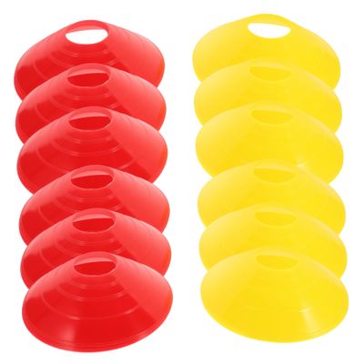 CORHAD 12pcs Soccer Training Equipment Markers Pe Material Football Sign Discs for Sports Training for Soccer Basketball Classroom and Events
