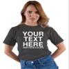 5X-Large Heather Black Mens Custom Add Your Text Personalized T-Shirt view 3