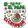 (2 Pack) El Papa Mas Chingon - Funny Mexican Inspired Spanish Influence Stickers - 5" On Longest Side - for Car, Truck, SUV - Easy Peel and Stick Vinyl Decals - Made in USA - BMCS099 view 1