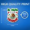 (2 Pack) El Papa Mas Chingon - Funny Mexican Inspired Spanish Influence Stickers - 5" On Longest Side - for Car, Truck, SUV - Easy Peel and Stick Vinyl Decals - Made in USA - BMCS099 view 2