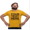 5X-Large Gold Mens Custom Add Your Text Personalized T-Shirt view 1