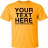 5X-Large Gold Mens Custom Add Your Text Personalized T-Shirt view 2