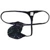 Jaxu Sexy Men's Metallic Bikini Thong Underwear Male Bulge Pouch Tangas Hombre Shiny G-string Minimum Coverage T-back 3-Pack(army geen,light orange,scrawl black) L view 4