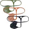 Jaxu Sexy Men's Metallic Bikini Thong Underwear Male Bulge Pouch Tangas Hombre Shiny G-string Minimum Coverage T-back 3-Pack(army geen,light orange,scrawl black) XL view 1