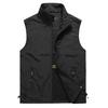 CJQJPNZ Casual Photographer Work Vest with Multi-Pocket Design for Men 7882 Black XS view 1