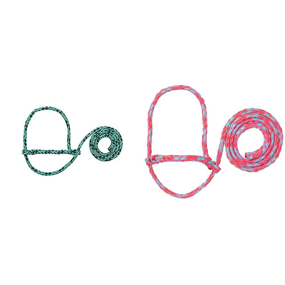Weaver Leather Poly Rope Sheep Halter Bundle (Mint/Black/Gray and Hot Pink/Coral/Mint)
