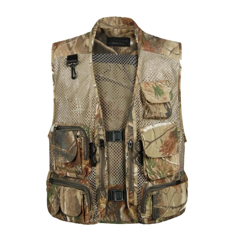 CJQJPNZ Lightweight Mesh Hunting Vest for Fishing and Outdoor Activities desert XL