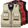 CJQJPNZ Classic Male Sleeveless Waistcoat with Multi-Pockets, Ideal for Fishing and Photography Beige XS view 2
