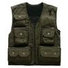 CJQJPNZ Classic Male Sleeveless Waistcoat with Multi-Pockets, Ideal for Fishing and Photography Beige XS view 3