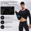 Black Compression Shirt Men Long Sleeve Rash Guard Athletic Undershirt Gear T Shirt for Running Football Basketball view 4