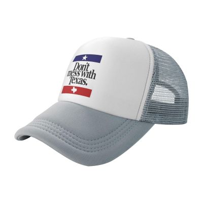Dont Mess with Texas Trucker hat Mesh Baseball Cap Women Sun Hat Cowboy hat Men Hat Dad Hat Gray