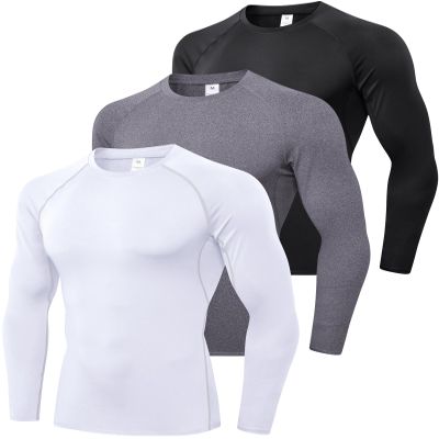 Football Compression Shirt Long Sleeve for Men Cool Dry Sports Baselayer T-Shirts Tops, Mens Athletic Workout Shirts