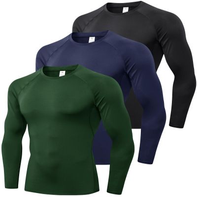 SPVISE Long Sleeve Compression Shirts for Men Athletic Workout Tee Shirt Gym Undershirt Sports Baselayer Tight Shirts Cooling