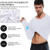 White Compression Long Sleeve Shirts for Men Workout Rash Guard Base Layer Undershirt Gear T Shirt Running Basketball view 4