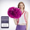 2 Pcs Cheerleading Pom Poms for Kids Adults, Metallic Matte Iridescent Pom Poms Cheerleader with Baton Handle for Boys Girls Cheer Poms Team Spirit Cheering Dance School Sport Games Competition view 2