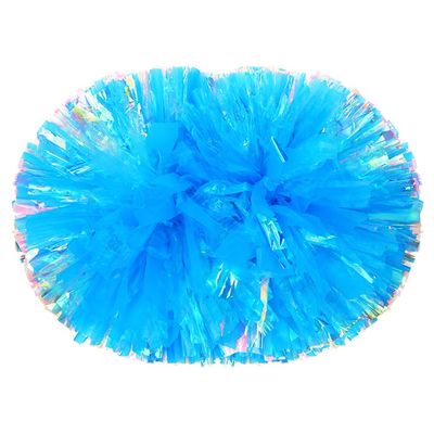 2 Pcs Cheerleading Pom Poms for Kids Adults, Metallic Matte Iridescent Pom Poms Cheerleader with Baton Handle for Boys Girls Cheer Poms Team Spirit Cheering Dance School Sport Games Competition