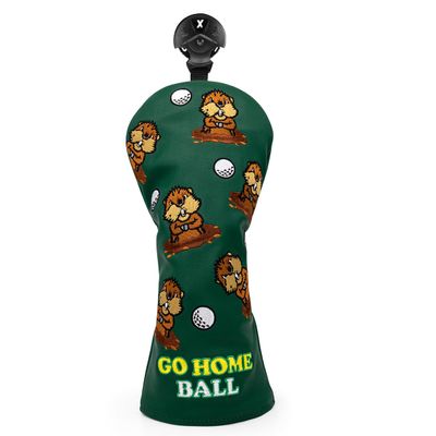Barudan Golf Groundhog Golf Rotatable # 3 5 7 Wood Head Cover - PU Leather 3 Wood Head Cover Funny Golf Headcover for Men Fits for All Brand Fairway Woods