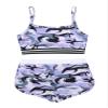 Agoky Kids Girls Tracksuit Active Sport Outfit Camisole Gymnastics Clothes Racerback Top and Shorts Set Swimsuit Bathing Suit Camo Purple 12 Years view 4
