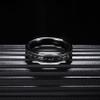 THREE KEYS JEWELRY 4mm Black Tungsten Ring Wedding Band Engagement Ring for Men Women Couple Comfort Fit Matte Finish Edge Center Inlay Silver Shreds 8.5 view 3