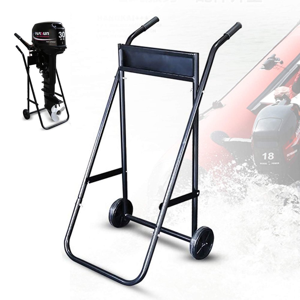 Foldable Outboard Motor Dolly with 2 Wheel,Boat Motor Engine Stand Up to 154LBS for Moving or Repair & Display Outboard Motors,Available Under 30hp (154lbs)