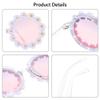 MUTYNE Retro Daisy Sunglasses Women Flower Round Sun Glasses Novel Disco Glasses Cute Ladies Fashion Shades Eyewear,Gradient Purple,One size view 3