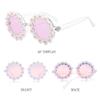 MUTYNE Retro Daisy Sunglasses Women Flower Round Sun Glasses Novel Disco Glasses Cute Ladies Fashion Shades Eyewear,Gradient Purple,One size view 4