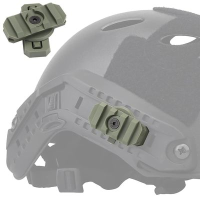 FAST Tactical Helmet Rail Adapter Kit,Rotatable Picatinny Adapter ARC Mount Side Rail Helmet Accessoriesa pair (Green)