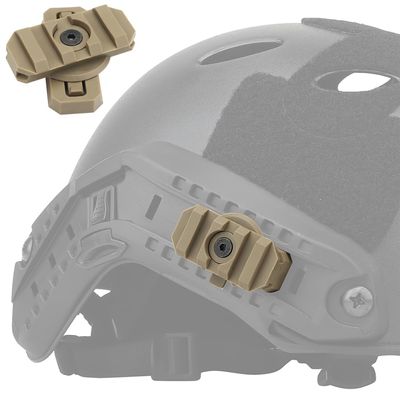 FAST Tactical Helmet Rail Adapter Kit,Rotatable Picatinny Adapter ARC Mount Side Rail Helmet Accessoriesa pair (Tan)