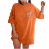 Plus Size Oversized T-Shirts for Women Summer Drop Shoulder Short Sleeve Crewneck Tops Trendy Casual Loose Graphic Tee view 1