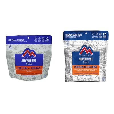Mountain House Pad Thai with Chicken | Freeze Dried Backpacking & Camping Food |2 Servings | Gluten-Free and Mountain House Chicken Fajita Bowl | Freeze Dried Backpacking & Camping Food | 2 Servings | Gluten-Free