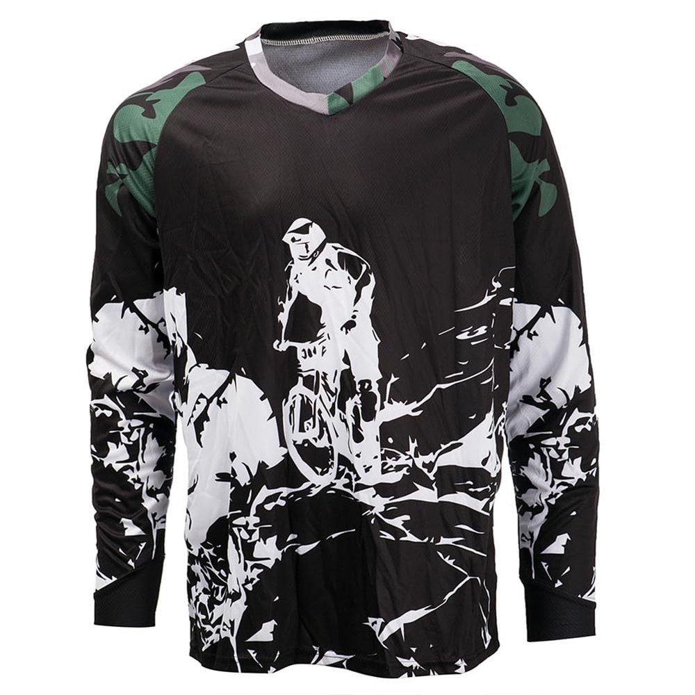 Hotlion Cycling Jersey Men Long Sleeve MTB Motocross Shirt Off-Road Racewear