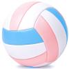 RUN2PEAK Soft Volleyball Ball Pink Blue Gifts for Adult Team Beginners Durable Volleyballs for Outdoor Indoor Beach Pool Water Play Official Size 5 view 3