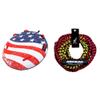 SportsStuff Airhead Stars and Stripes 1 Towable 1 Rider Tube + Airhead 2 Section Tow Rope for 1-2 Rider Towable Tubes, 60-Feet view 1