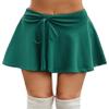 Avidlove Mini Skirts for Women High Waist Mini Skirt Drawstring Design Stretchy Casual Mini Skater Skirt(Green,M) view 1