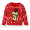 Kids Dinosaur Pattern Christmas Sweater Holiday Party Red Green Knitted Sweater (as1, Age, 5_Years, 6_Years, Pullover - Red) view 1