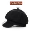 Kids Girls Wool Beret Newsboy Cap - Classic Cabbie Hat French Beret Pageboy Hat for Toddler Boys 4 to 8 Years Black view 2