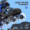 Ruthfot Adjustable Inline Skates for Boys and Girls, Light Up Skates for Ages 6-14 Kids Outdoor Illuminating Patines for Women and Men view 3