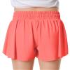 Girls Flowy Shorts Butterfly Shorts for Kids with Pocket 2-in-1 Athletic Shorts Running Shorts for Girls Youth Teen Active Workout Sports (Light Red# Girls, Large) view 2