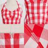 1950s Dresses for Women Vintage Polka Dot Halter 1950s Retro Dresses for Women Vintage Cocktail Dress Sleeveless Backless Flared A Line Dresses Rockabilly Dresses Halter Neck Plaid Dress Red XXL view 4