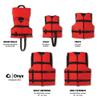 ONYX General Purpose Boating Life Jackets (Oversize, Red and Blue) view 3
