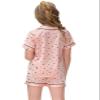 Veseacky Toddler Girls Satin Pajamas Sets Kids Silk Pjs Short Sleeve Button Down Sleepwear Soft Loungewear Set(Champagne Dots,size 4) view 4
