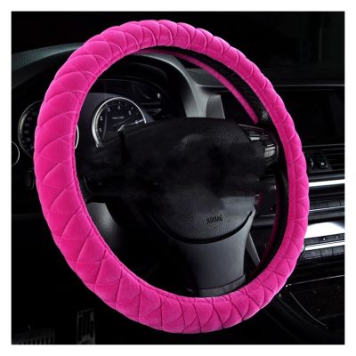 FUERU Car Steering Wheel Cover Set Car Steering Wheel Cover Winter Crystal Short Plush Comfortable and Durable Car Interior (Color : 3#)