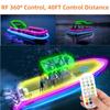 ROLiGHTiC Marine Submersible Boat LED Strip Lights, 50FT IP68 Waterproof Underwater Boat RGB Lights, Boat Deck Light, Under Boat Light for Night Fishing Pontoon Boats, RF/APP Control view 3