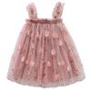 BGFKS Layered Tulle Tutu Dress for Toddler Girls,Baby Girl Rainbow Tutu Princess Skirt Set with Flower Headband.(Flower Dusty Rose,2T) view 4