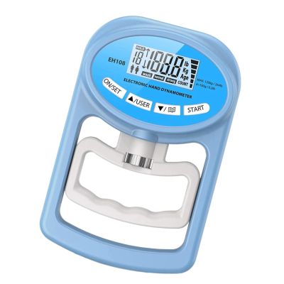 Digital Hand Strength Measurement Durable Multipurpose Hand Grip Measuring Tool Portable Grip Strength Meter for Fitness Sport Accessories (Blue)