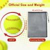Lewtemi 18 Pack 9/11/12" Yellow Sports Softballs Official Size & Weight Practice Slowpitch Softball with 1 Mesh Bag Unmarked Leather Covered Youth Fastpitch Ball for Game Practice Training(Red,12") view 2