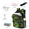 Fovanxixi Custom Green Dinosaur Skull Claw Backpack for Kids Boys Girls Personalized Name Text Children Backpack School Bag Customized Daypack Schoolbag for Student Bookbag view 4