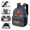 Fovanxixi Custom Cute Astronaut Rocket Backpack for Kids Boys Girls Personalized Name Text Children Backpack School Bag Customized Daypack Schoolbag for Student Bookbag view 3